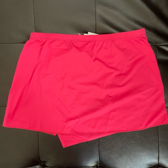 Becca 2 PIECES Swimsuit + Skirt Small Pink Plunge Ruffle - Picture 5 of 5